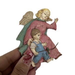 Gone Fishing Little Boy Guardian Angel Keepsake Ornament